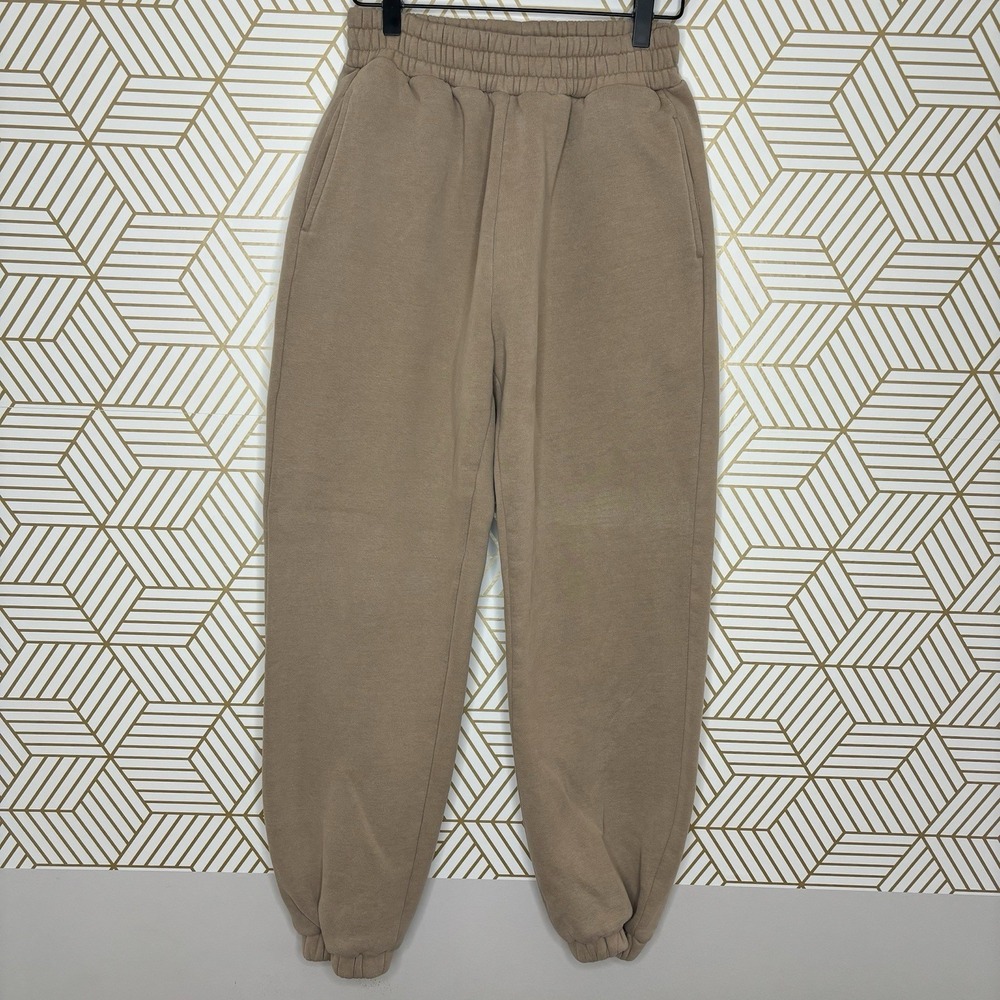 Comfrt Coordinate Jogger Khaki Sweatpants Oversized Pockets Brown Unisex Small - Picture 1 of 9